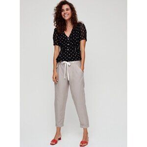 Aritzia Wilfred Allant Linen Blend Pants Light Grey Size 2